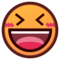 Smiling Face With Open Mouth & Closed Eyes emoji on Emojidex